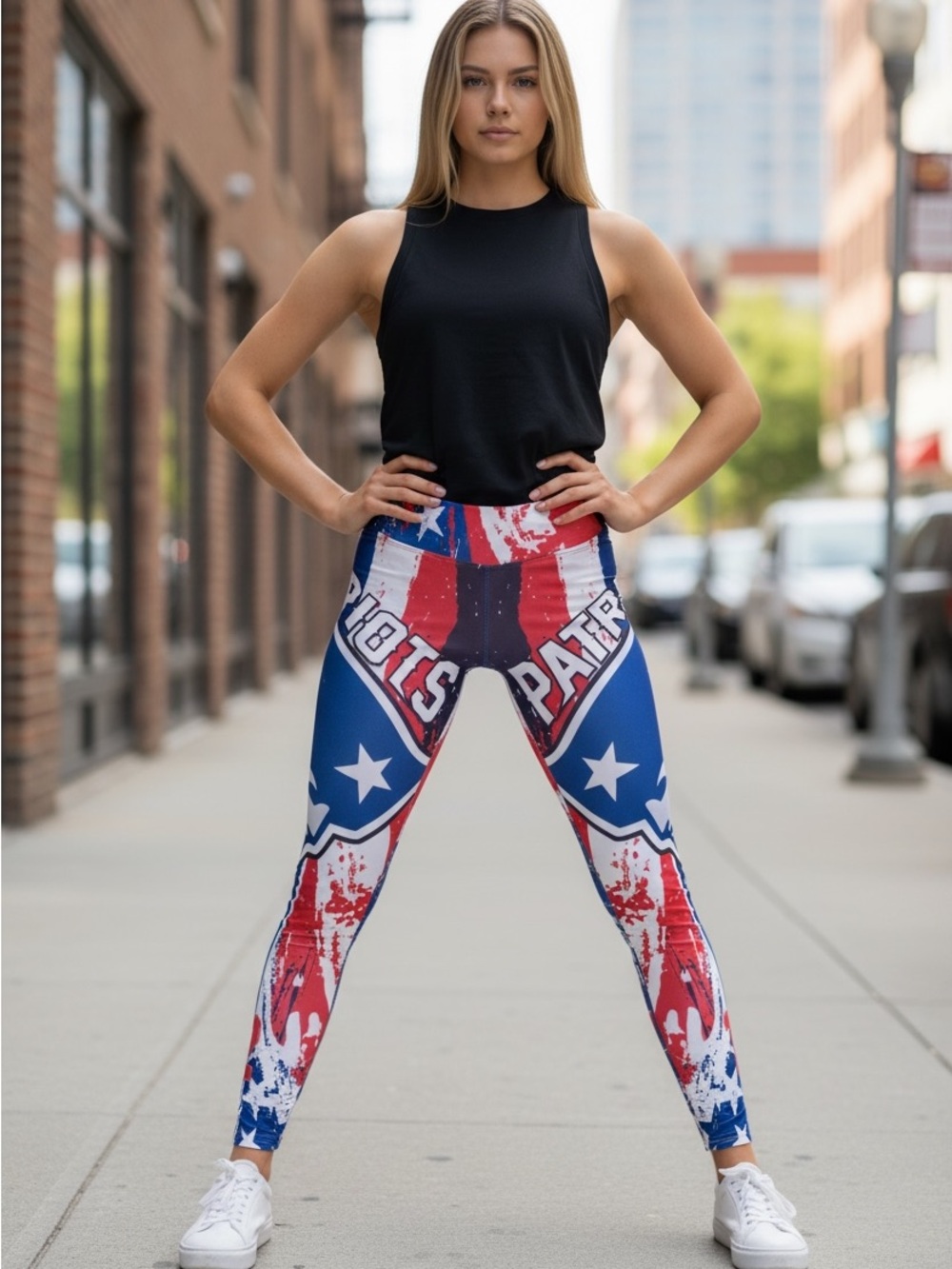 Patriots #12 Leggings Size 000 - Red White Blue Football Fan Athletic Pants